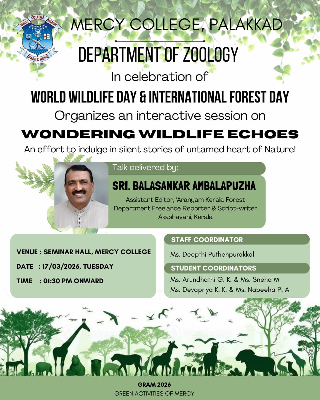 WORLD WILDLIFE DAY & INTERNATIONAL FOREST DAY